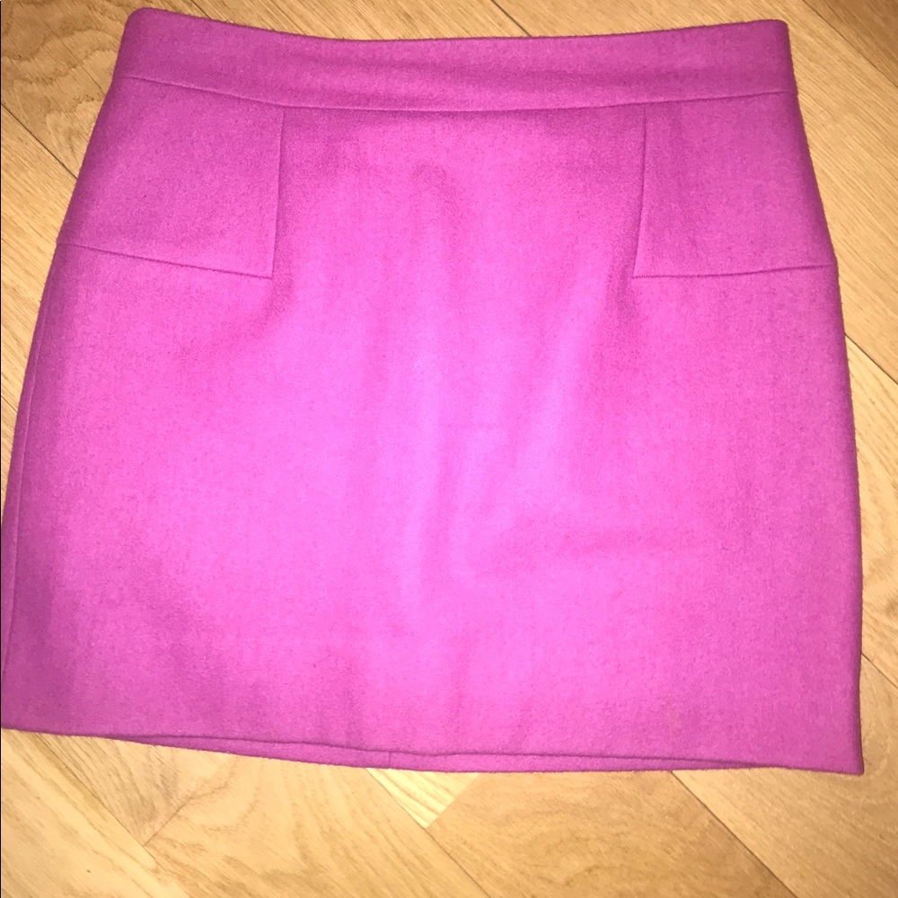 J. Crew magenta pink wool miniskirt